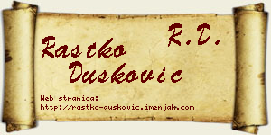 Rastko Dušković vizit kartica